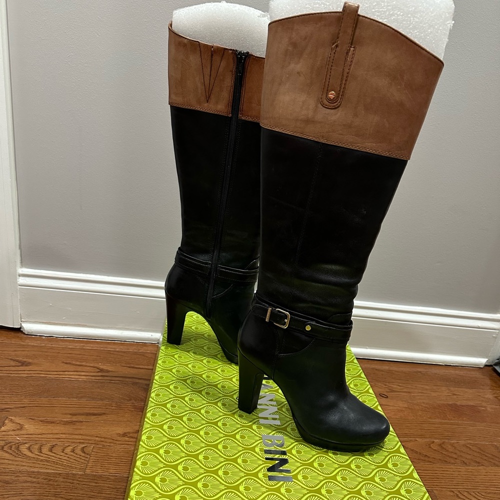 Gianni Bini Jori 2 tone boots Black and tan